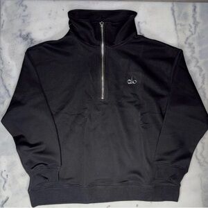 ALO Yoga Men's Charcoal Zip-Up Sweater